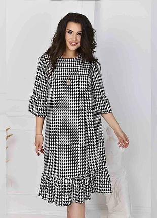 Сукня з принтом гусяча лапка