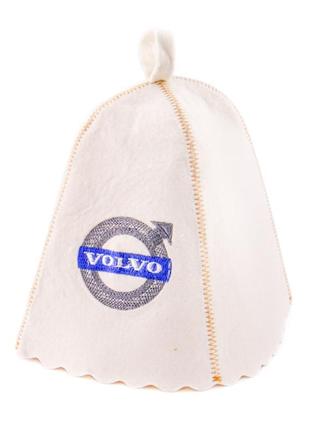 Банная шапка luxyart "volvo", натуральный войлок, белый (la-196)