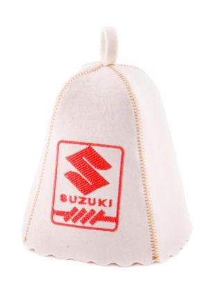 Банная шапка luxyart "suzuki", натуральный войлок, белый (la-194)