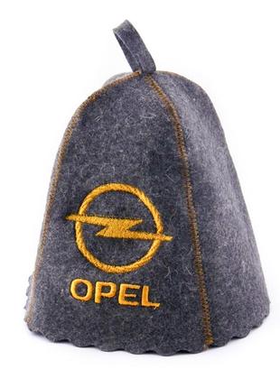 Банна шапка luxyart "opel", натуральний войлок, сірий (la-255)1 фото