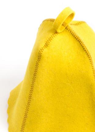 Банна шапка luxyart, натуральний войлок, жовтий (la-998)3 фото