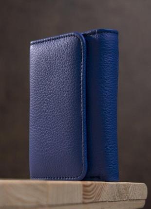Оригинальный женский бумажник с монетницей st leather 18888 голубой8 фото