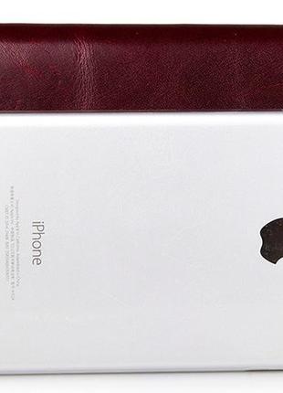 Чехол для смартфона vintage 14299 кожаный бордовый7 фото