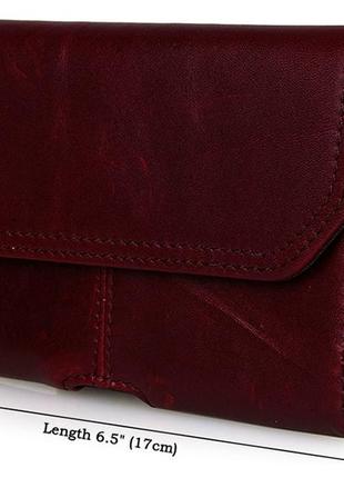 Чехол для смартфона vintage 14299 кожаный бордовый
