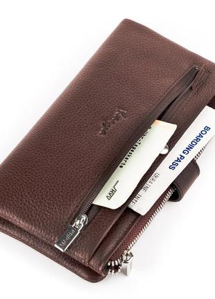 Гаманець жіночий karya 17061 шкіряний бордовий