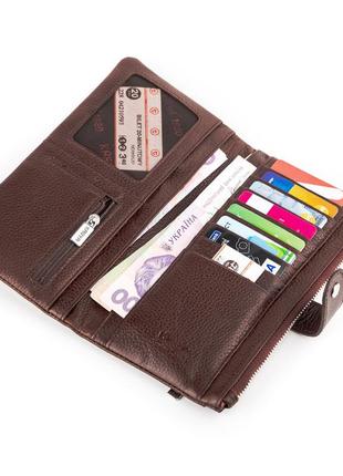 Гаманець жіночий karya 17061 шкіряний бордовий