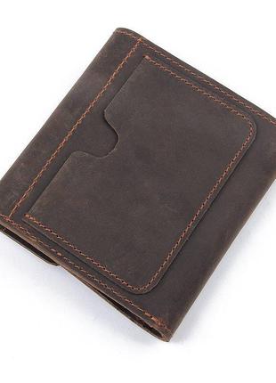 Бумажник в винтажной коже vintage 14962 коричневый3 фото