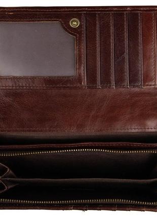 Кошелек женский vintage 14349 кожаный коричневый9 фото