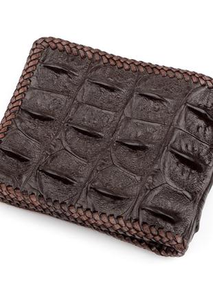 Портмоне crocodile leather 18237 из натуральной кожи крокодила коричневое2 фото