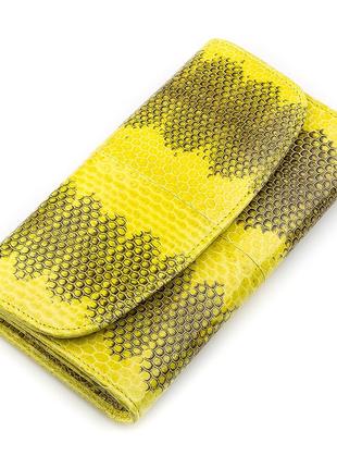 Гаманець жіночий sea snake leather 18277 з натуральної шкіри морської змії жовтий