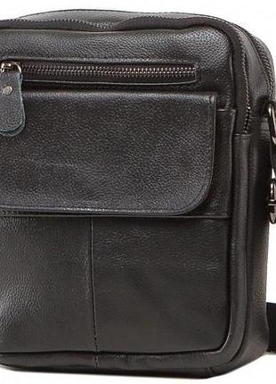 Сумка чоловіча vintage 14621 шкіряна чорна
