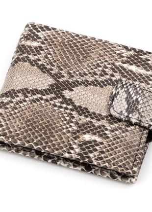 Гаманець snake leather 18213 з натуральної шкіри пітона сірий