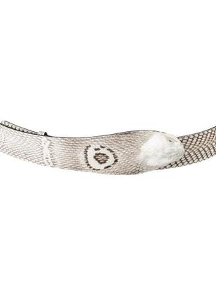 Ремень snake leather 18199 из натуральной кожи кобры белый2 фото