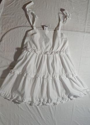 Жіноче однотонне плаття вільного крою boohoo, розмір l, білий5 фото
