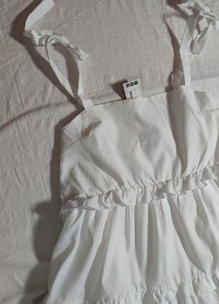 Жіноче однотонне плаття вільного крою boohoo, розмір l, білий6 фото