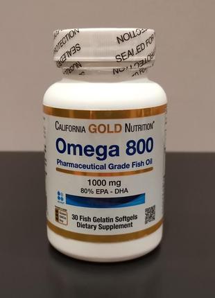 California gold nutrition омега 800, риб'ячий жир - 30 капсул