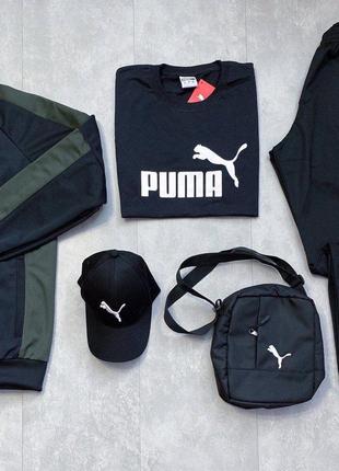 Комплект puma спортивний костюм + месенджер + кепка + футболка1 фото