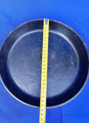 Чавунна сковорода №13 сковорідка срср радянська чавун діаметр 24,9 см висота 3,5 см5 фото