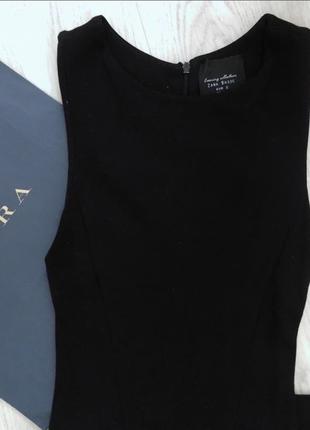 Платье zara,базовое чёрное трикотажное платье клеш ❤️4 фото