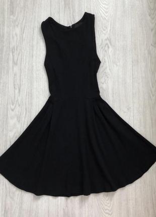 Платье zara,базовое чёрное трикотажное платье клеш ❤️2 фото
