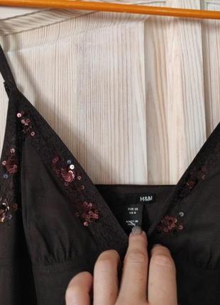 Легкое нежное платье из тюля, сеточка с пайетками шоколадного цвета2 фото
