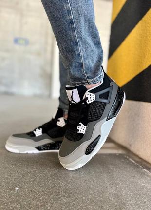 Мужские кроссовки nike air jordan 4 black grey 42-43-44-45-46