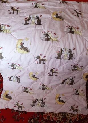 Детское стеганное одеяло нежно-розовое  ,140×100см,германия
