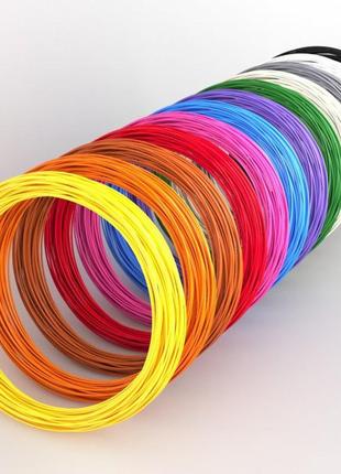 Пластик 3d ручці. еко 3d-пластик pla. набір з 20 кольорів. (200 метрів)1 фото