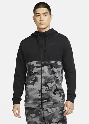 Кофта худи nike dri-fit full-zip camo training