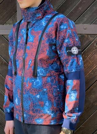 🔥вітровка stone island multicolor вітровка з патчем1 фото