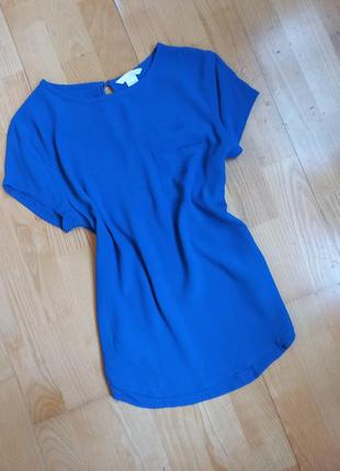 Базова футболка з кишенею h&m / синя футболка / кофта / блуза / s /