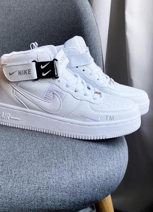 Кросівки жіночі nike air force 1 tm high all white/ жіночі кросівки найк аір форс