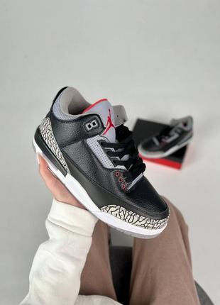 Мужские кроссовки nike air jordan 3 black grey 43-44-45-46