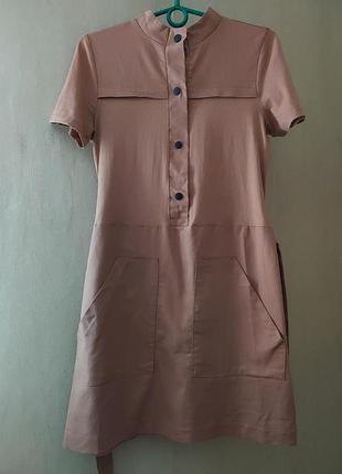 Плаття на кнопках з кишенями zara
