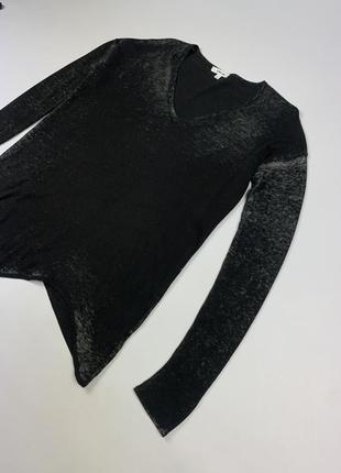 Женская оригинальная кофта свитер helmut lang cotton cashmere assymetric s2 фото