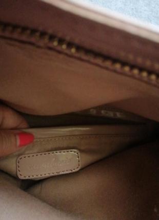Zara пудрова сумочка клатч, лак, шкіра5 фото
