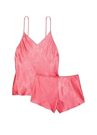 Victoria´s victorias secret виктория сикрет сатиновая пижама draped back jacquard cami set2 фото