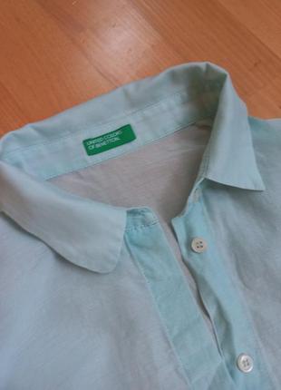 Рубашка benetton / летняя рубашка / блуза / легкая блузка / кофта / s /  united colors of benetton3 фото