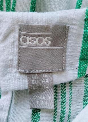 Asos. смугасте, вільне плаття з довгим рукавом. р-р 16.7 фото