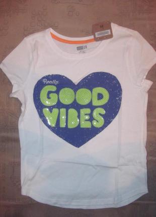 Футболка с паетками crazy 8 на 7-8 лет