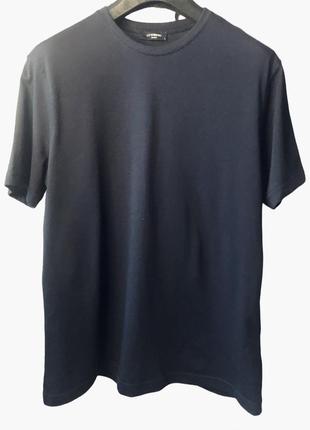 Темно синя футболка waikiki basic круглий виріз