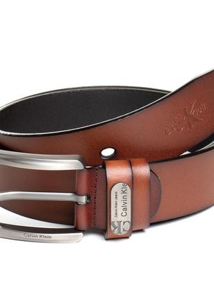 Мужской кожаный ремень пляс чоловічий шкіряний