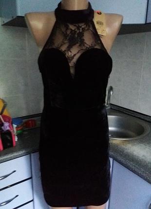 Бархатное облегающее платье tally weijl оригинал новое