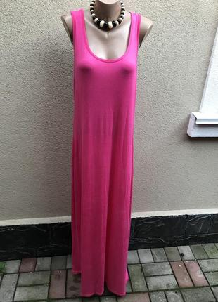 Новий сарафан-майка длинное в пол,платье летнее,розовое,большой размер,1 фото