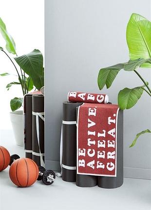 Рушник махровий maisonette be active sport 30*110 бордовий 550 г/м2