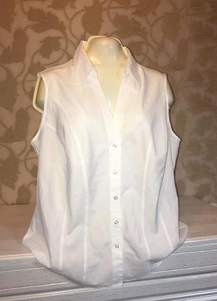 Хлопковая рубашка без рукавов