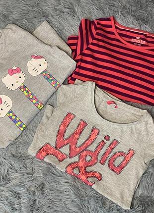 Реглан лонгслів для дівчинки 110 116 hello kitty 2