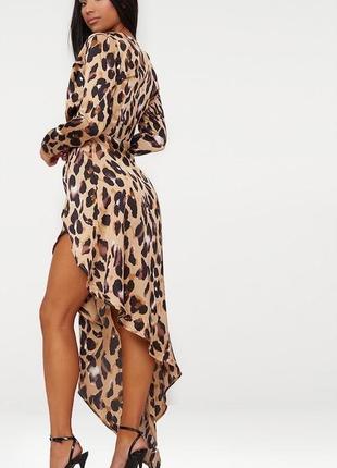 Ассиметричное платье леопардовое prettylittlething3 фото
