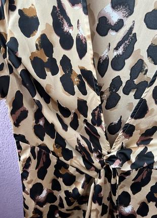 Ассиметричное платье леопардовое prettylittlething10 фото