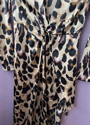 Ассиметричное платье леопардовое prettylittlething7 фото